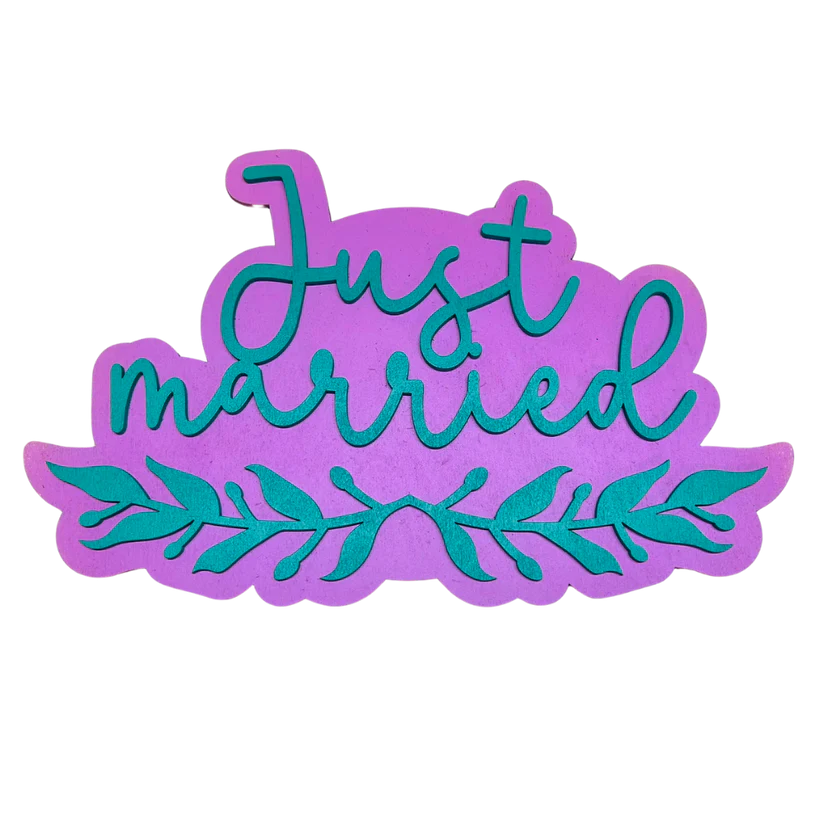 The Perfect Gift for the Newlyweds: Handcrafted Layered "Just Married" Art!