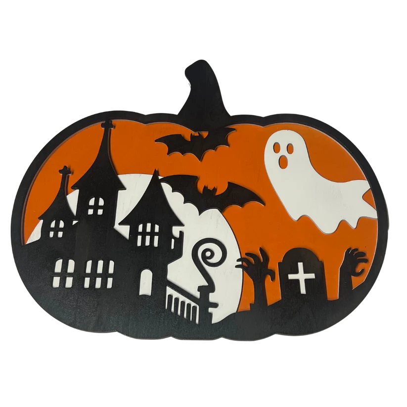 Masterful Haunts: Handcrafted 3D Layered Halloween Pumpkin Scene